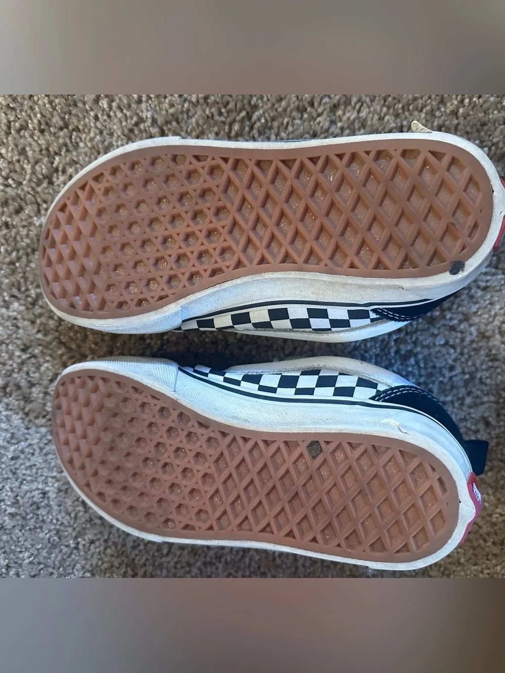 Black & White Check Kids Vanns - Classic Low Top